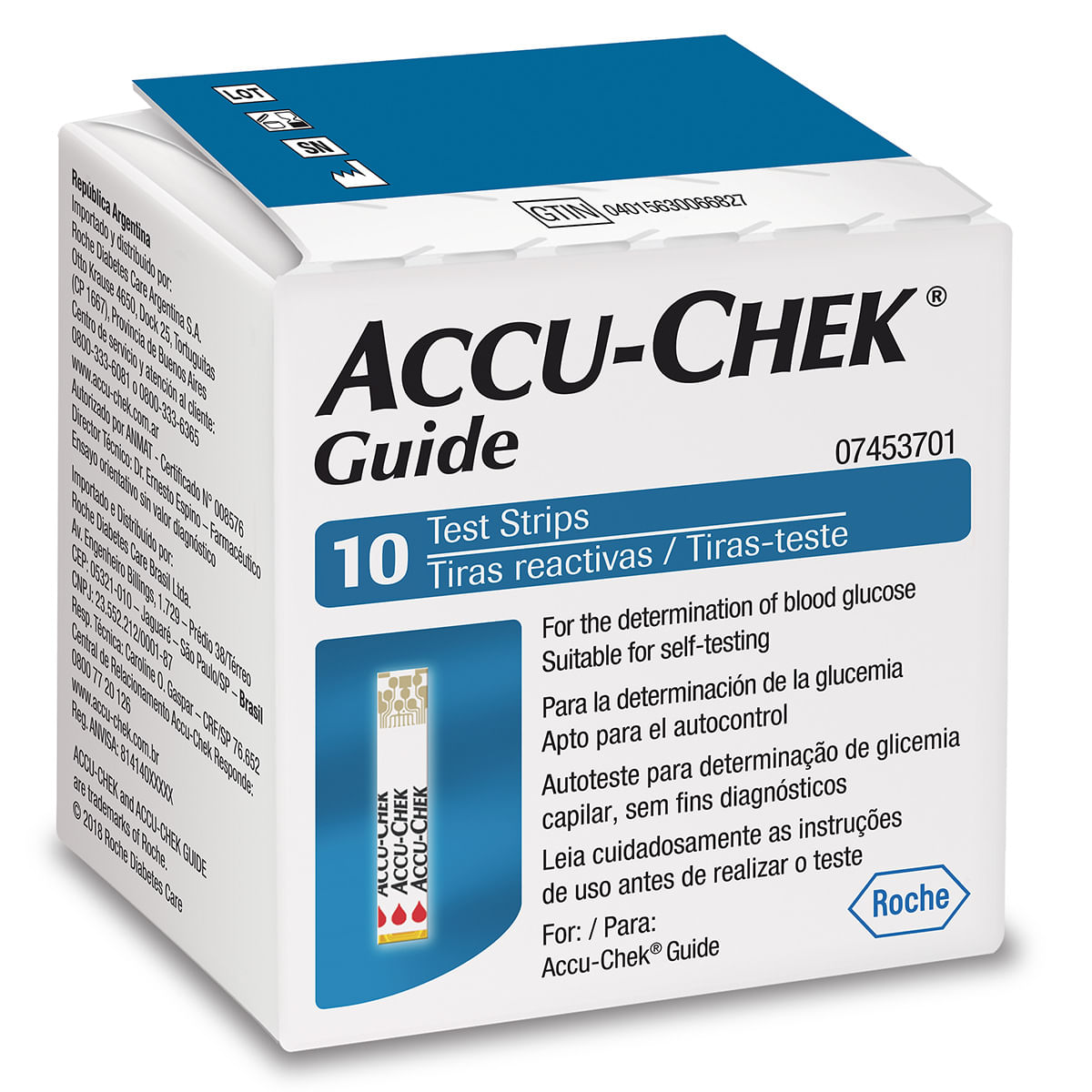 Encontraproduto.com.br - Tiras Accu-chek Controle de Glicemia Com 10 unidades