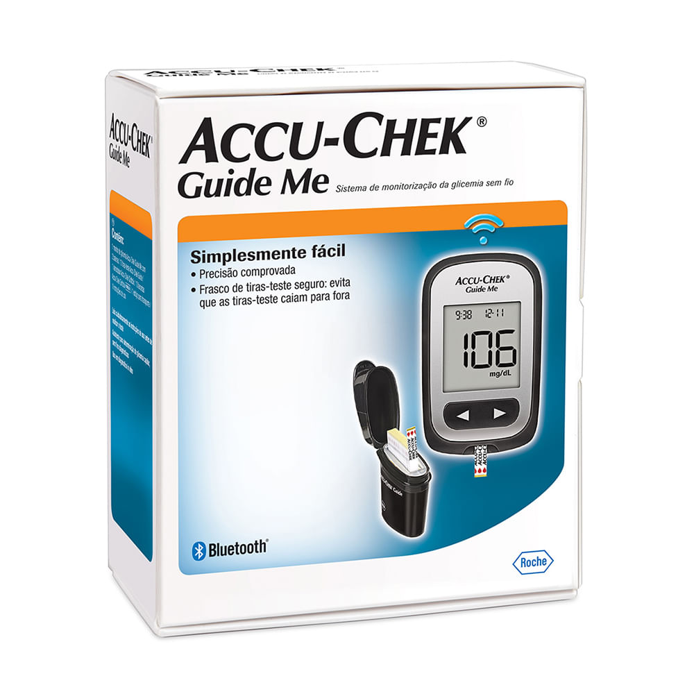 Kit para Controle de Glicemia Accu Chek Guide Me 1 Monitor + 10 Tiras