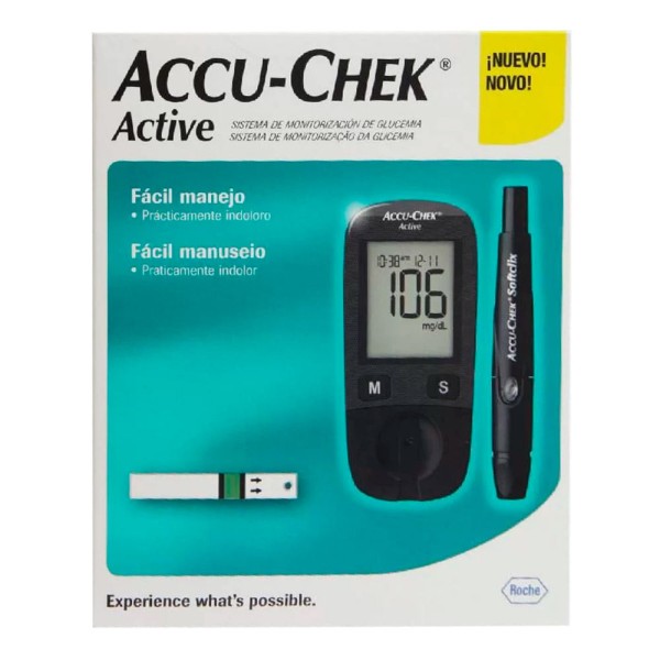 Encontraproduto.com.br - Kit Medidor de Glicose Accu-Chek Active Roche