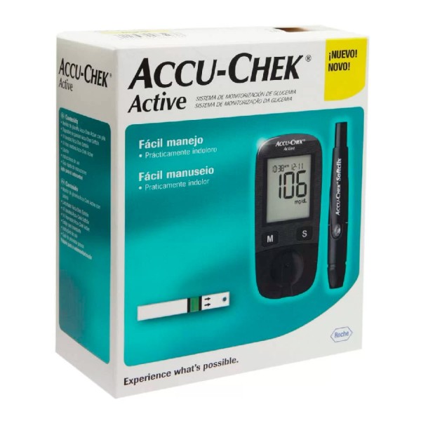 Encontraproduto.com.br - Kit Medidor de Glicose Accu-Chek Active Roche