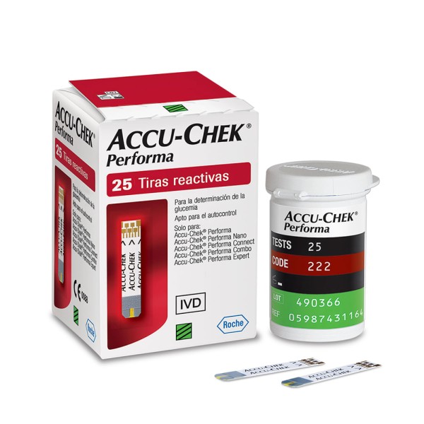 Encontraproduto.com.br - Tiras Accu-Chek Performa Roche C/ 25 Unidades