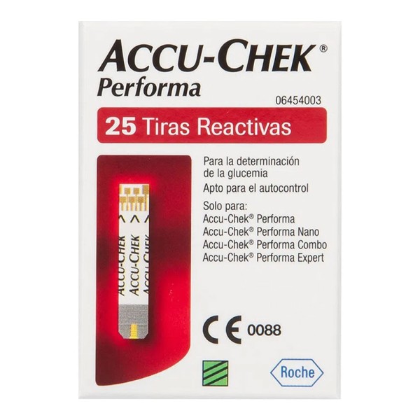 Encontraproduto.com.br - Tiras Accu-Chek Performa Roche C/ 25 Unidades