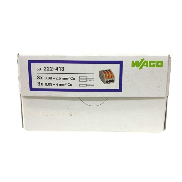 Encontraproduto.com.br - Conector De Emenda 3 Pólos Cinza Para Cabos 0,08 A 4,0Mm Flexível Ou Rígido Wago