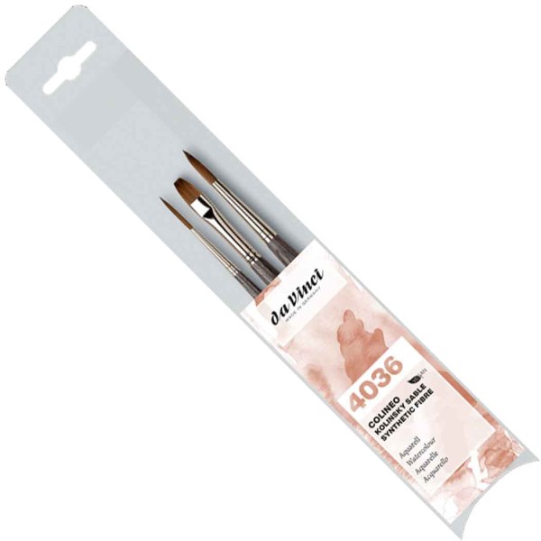 Encontraproduto.com.br - Pincel Colineo Kit com 3 Unidades 4036 Da Vinci