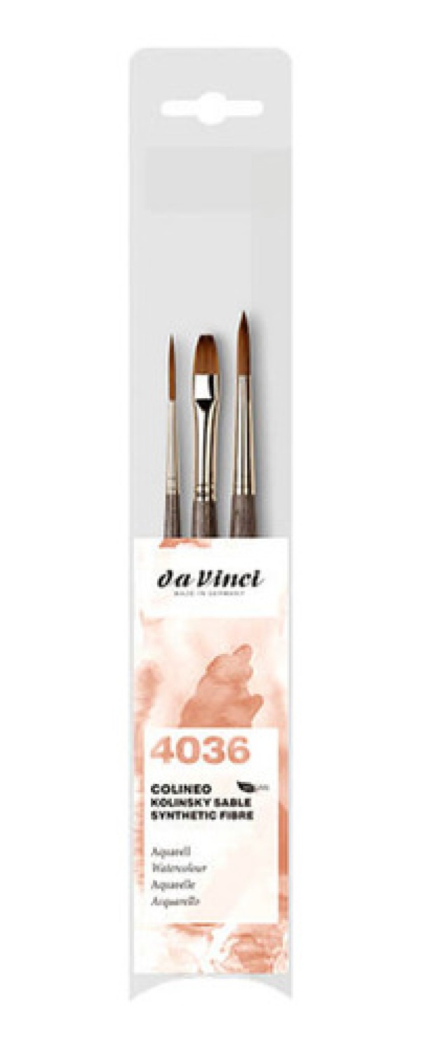 Encontraproduto.com.br - Pincel Colineo Kit com 3 Unidades 4036 Da Vinci