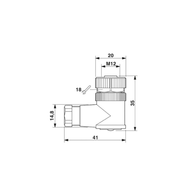 Encontraproduto.com.br - Conector Elétrico Sacc-M12Fr-4Con-Pg7-M 1681143 Phoenix Contact