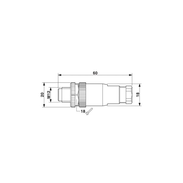 Encontraproduto.com.br - Conector Elétrico Sacc-M12Ms-4Con-Pg7 1681088 Phoenix Contact