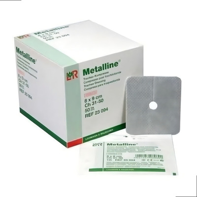 Curativo Venosan Metalline Aluminizado Traqueostomia  8CMx9CM 50 Unidades
