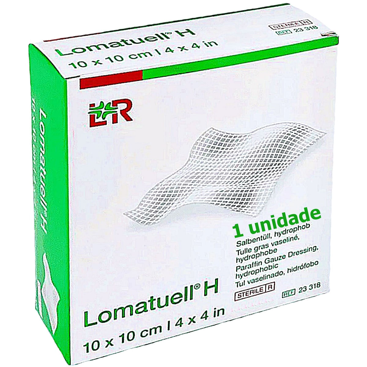 Encontraproduto.com.br - Lomatuell H cobertura de gaze parafinada 10 x 10 unid L2242312217 V 09/27   Lohmann & rauscher
