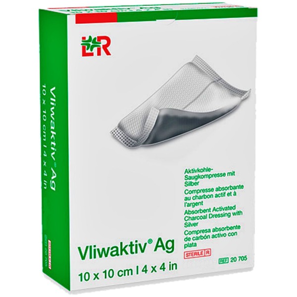 Encontraproduto.com.br - Vliwaktiv Ag Curativo de Carvão Ativado com Prata - 10 x 10 cm