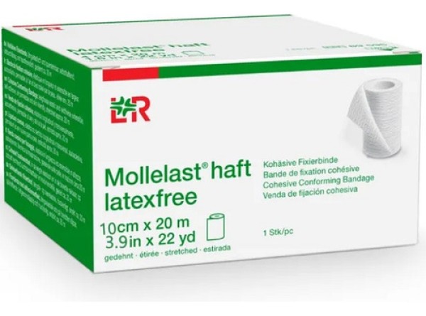 Mollelast Haft Latex Free Bandagem Coesiva 10cm X 20m