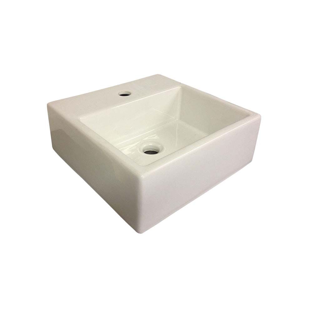 Cuba para banheiro de apoio 40x40x15cm Satual Deck branca Alterna