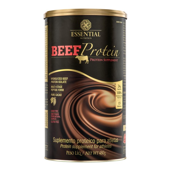 Encontraproduto.com.br - Suplemento Essential de Cacau Beef Protein 480g
