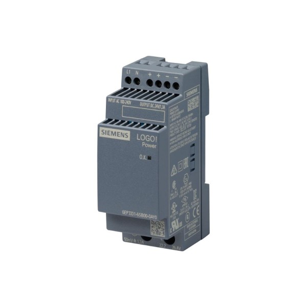FONTE DE ALIMENTAÇÃO ESTABILIZADA MONOFÁSICO LOGO 8 100-240VCA 24VCC 1,3 A 6EP33316SB000AY0 SIEMENS