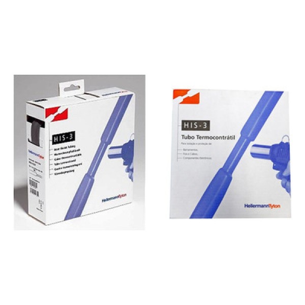 Encontraproduto.com.br - Tubo TermoContrátil His-3 24/8 1 Azul - Embalagem Com 3 Metros Hellermann