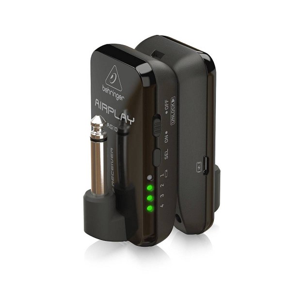 Encontraproduto.com.br - Sistema Sem Fio de Guitarra de 2,4 GHz Airplay Guitar AG-10 - Behringer