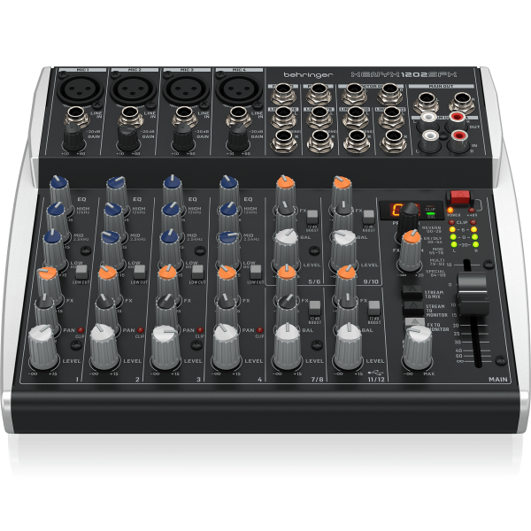 Encontraproduto.com.br - Mesa de Som 12 Canais Streaming USB XENYX 1202SFX - Behringer