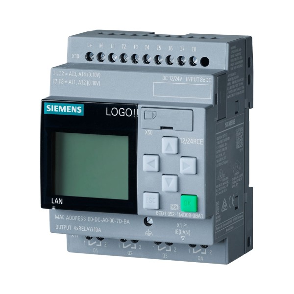 Encontraproduto.com.br - Controlador Clp Logo Basic 12/24V 6Ed1052-1Md08-0Ba2 Siemens
