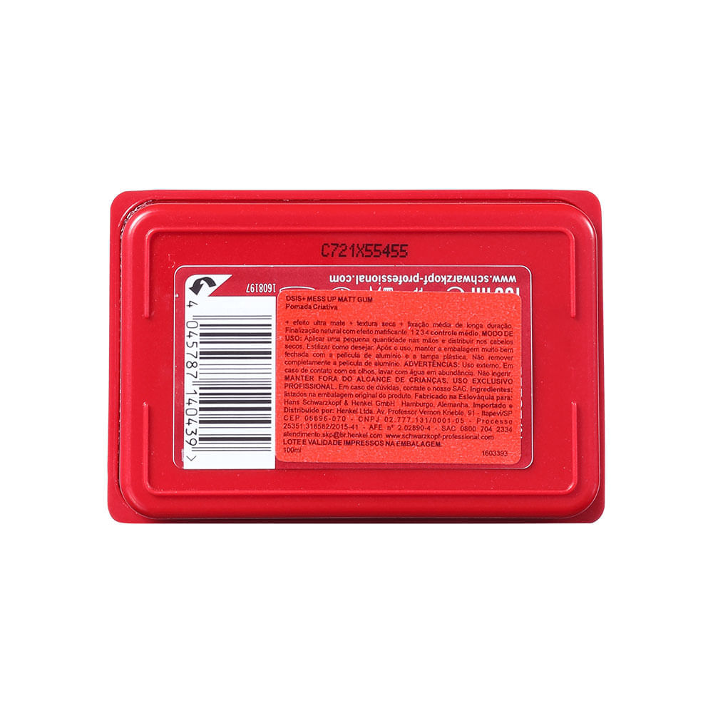 Encontraproduto.com.br - Pomada Schwarkopf Modeladora Matte Osis Mess Up 2 - 100ml