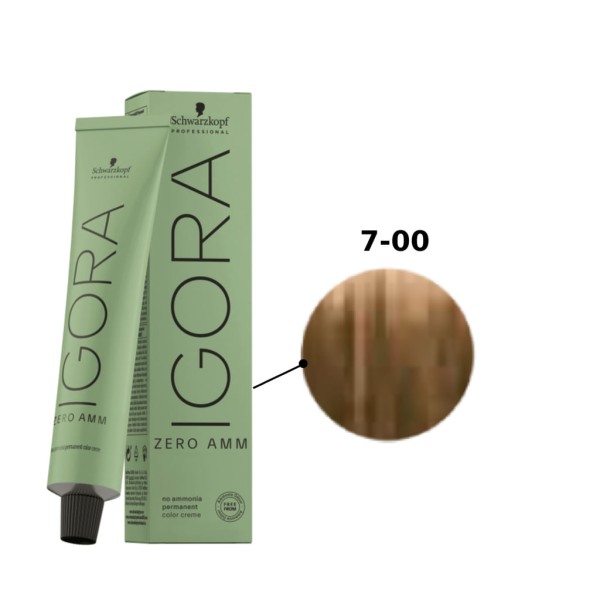 Encontraproduto.com.br - Tinta Zero Amonia 60ml 7.00 Louro Medio Natural - Igora Royal