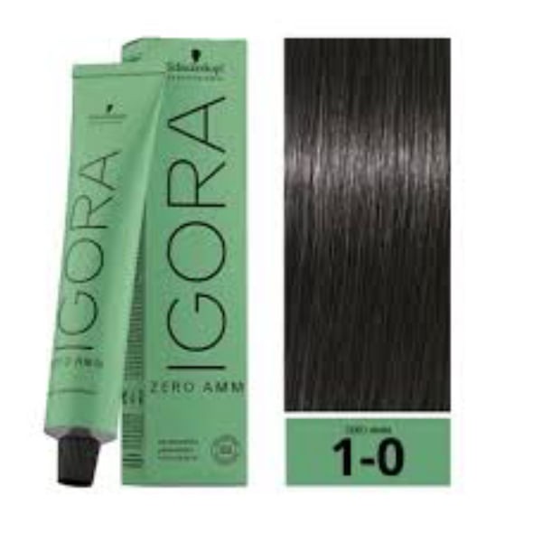 Schwarzkopf Igora Zero AMM 1-0 Preto Natural 60mL