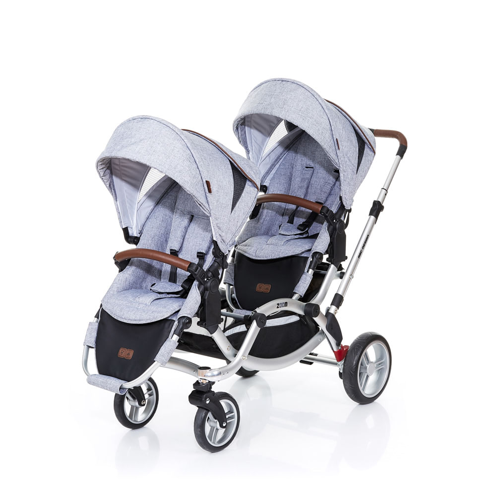 Encontraproduto.com.br - Carrinho de Passeio para Gêmeos - Zoom - Graphite Grey - ABC Design