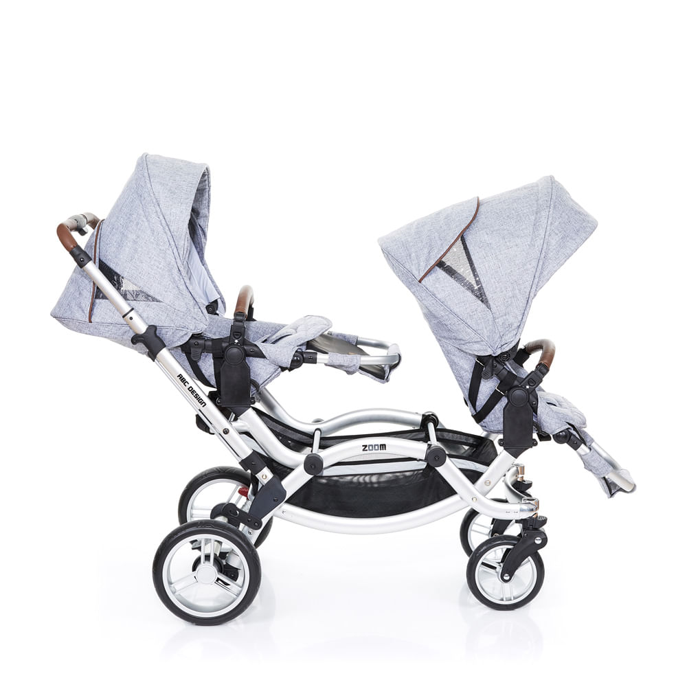 Encontraproduto.com.br - Carrinho de Passeio para Gêmeos - Zoom - Graphite Grey - ABC Design