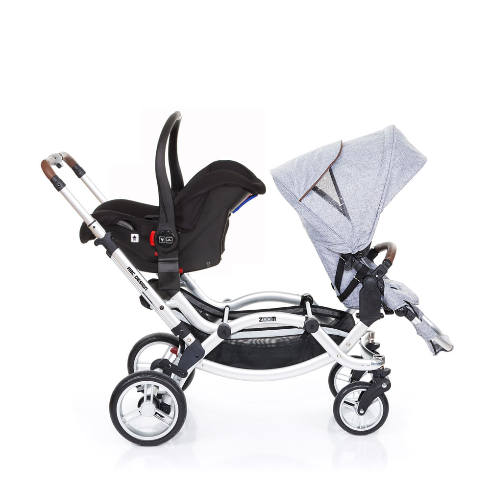 Encontraproduto.com.br - Carrinho de Passeio para Gêmeos - Zoom - Graphite Grey - ABC Design