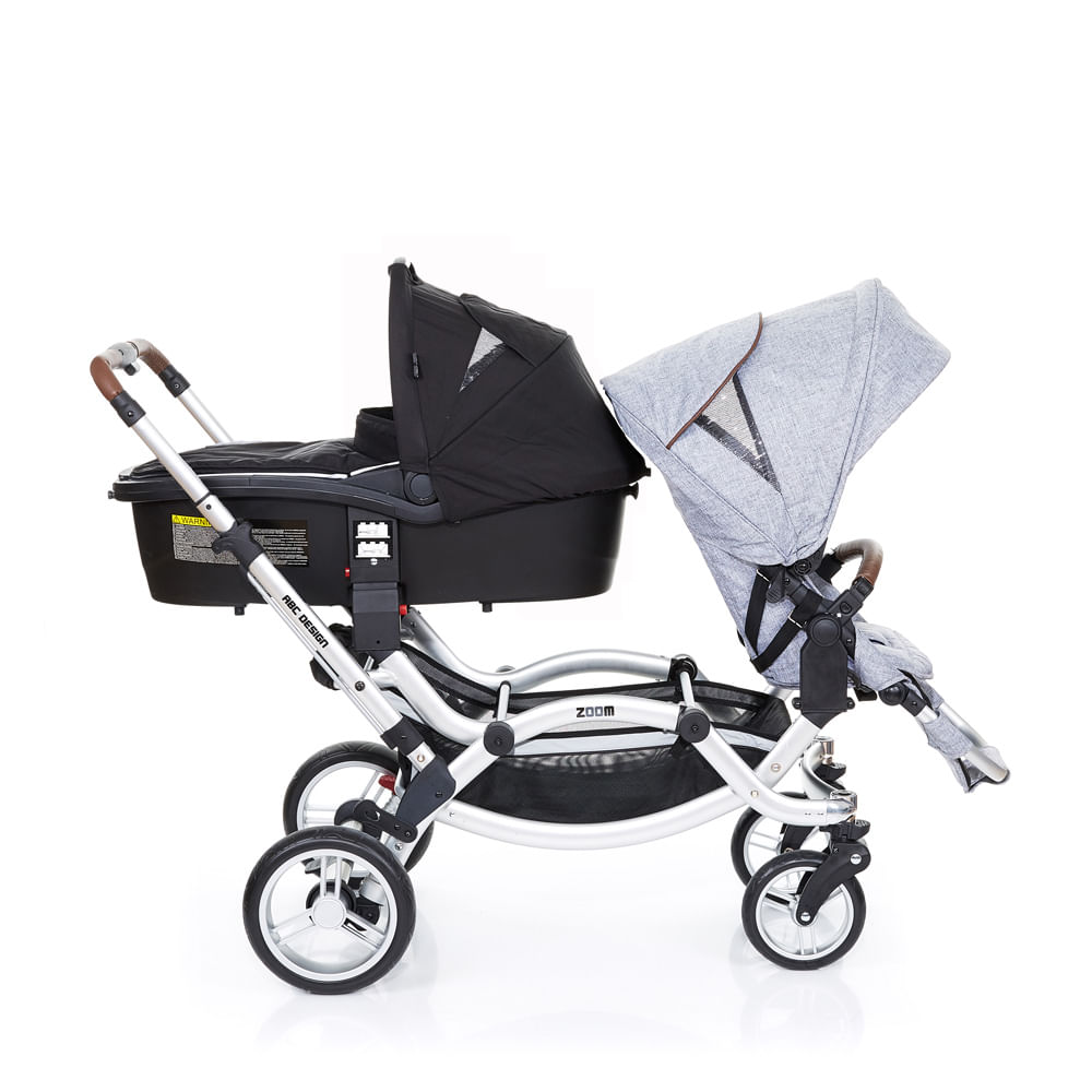 Encontraproduto.com.br - Carrinho de Passeio para Gêmeos - Zoom - Graphite Grey - ABC Design