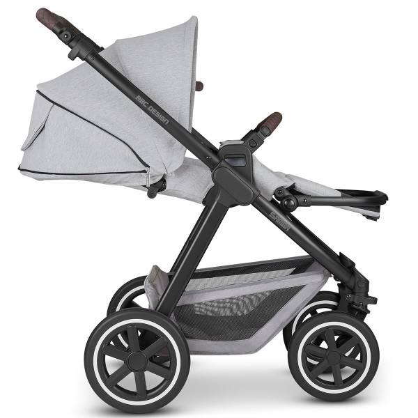 Encontraproduto.com.br - Carrinho Bebê Compacto Reversível Reclinável Até 15kg 3 em 1 Travel System Samba Mineral ABC Design
