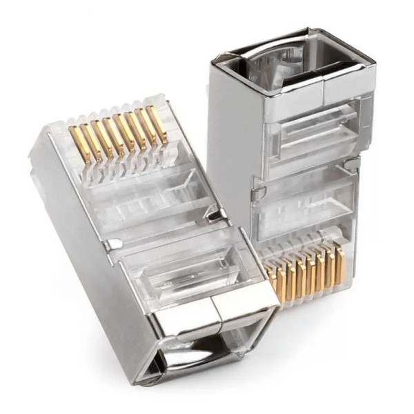 Plug Modular Rj45 Cat5 Blindado Wurth, Pacote Com 25 Unidades - 0978120002