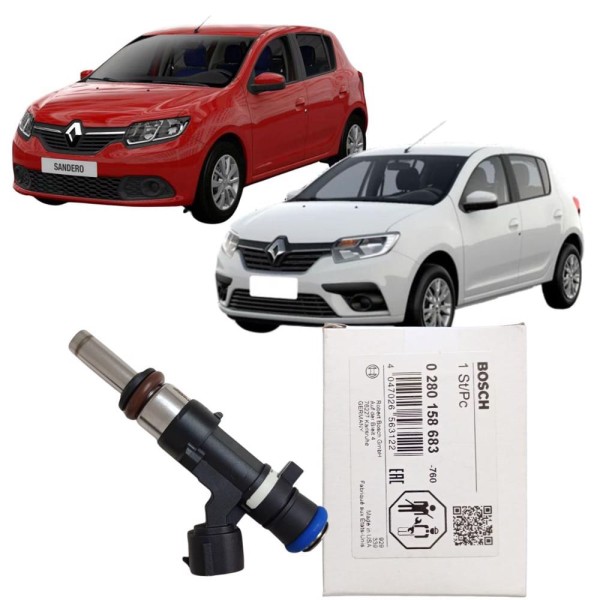 Encontraproduto.com.br - Bico Injetor Sandero Logan 1.0 SCe Flex 2016 a 2023 BOSCH 0280158683
