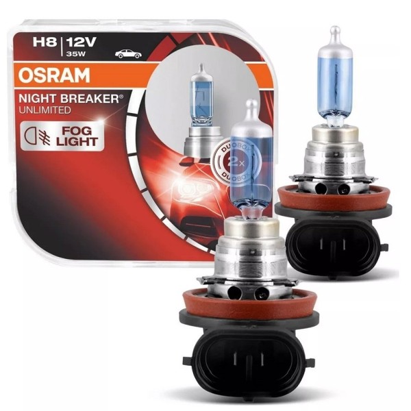 Encontraproduto.com.br - Lâmpada Halógena H8 NightBreaker 35W Duo Osram (Par)