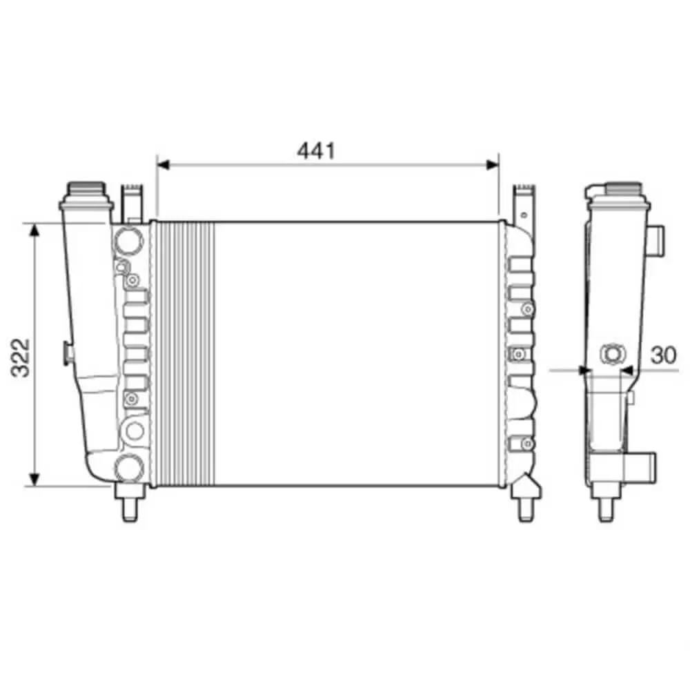 Encontraproduto.com.br - Radiador Uno 1.3 84 a 89 Sem Ar Expandido MAHLE CR352000S