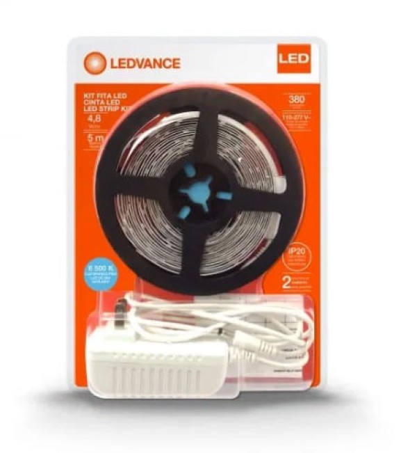 Encontraproduto.com.br - KIT FITA LED 5M 4,8W 6500K IP20 OSRAM
