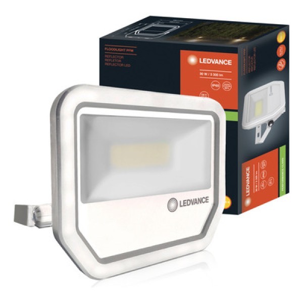 Encontraproduto.com.br - Refletor LED Bivolt 30W 3600 Lúmens 100 Graus Branco IP65 Ledvance