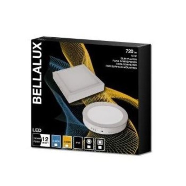 Encontraproduto.com.br - Plafon Led 12W Sobrepor Redondo Bellalux