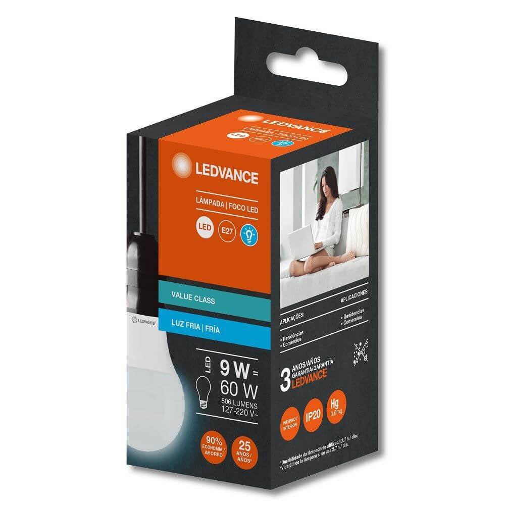 Encontraproduto.com.br - Lâmpada Led Ledvance 9W Bivolt Unidade