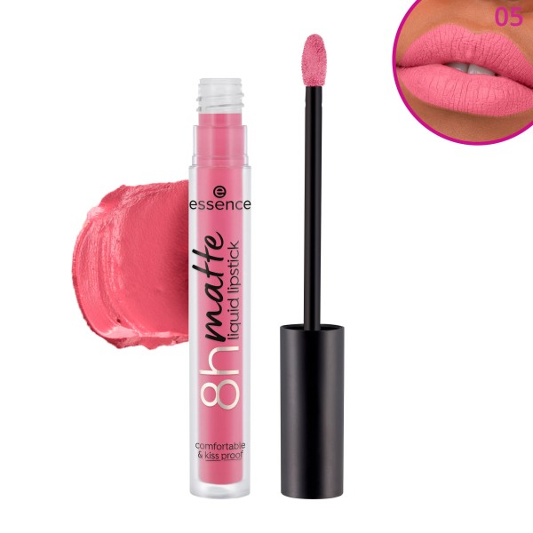 Encontraproduto.com.br - Batom Líquido Matte Essence 8h Matte 05 Pink Blush 2,5 ml