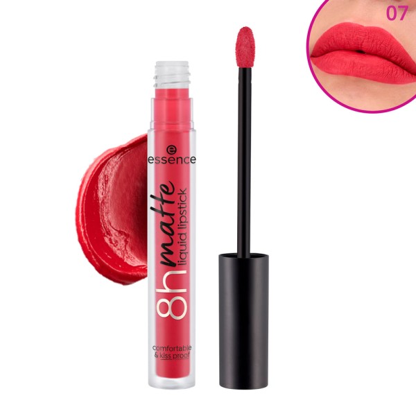Encontraproduto.com.br - Batom Líquido Matte Essence 8h Matte 07 Classic Red 2,5 ml