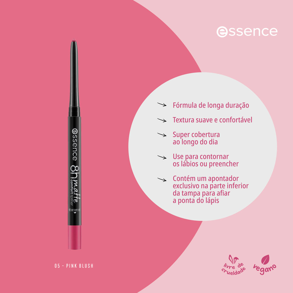 Encontraproduto.com.br - Lápis Labial Essence 8H Matte  05 Pink Blush 0,3 g Essence 8h Matte Lápis Labial 05 Pink Blush 0,3 G
