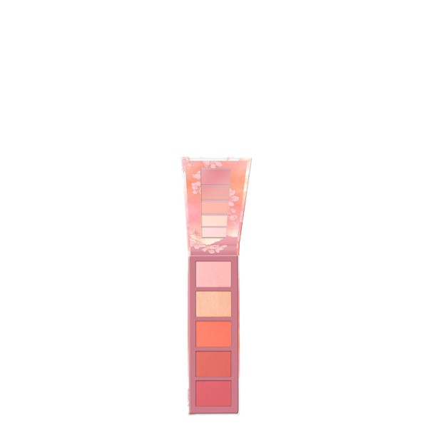 Paleta de Blush e Iluminador em Pó Essence Peachy Blossom 5 Shades 5 Shades