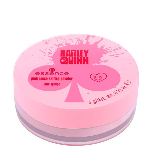Encontraproduto.com.br - ESSENCE HARLEY QUINN PÓ FACIAL SOLTO ROSA 01 HARLEY VIBES