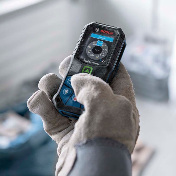 Encontraproduto.com.br - Trena a laser verde com Bluetooth GLM 50-27 CG Bosch