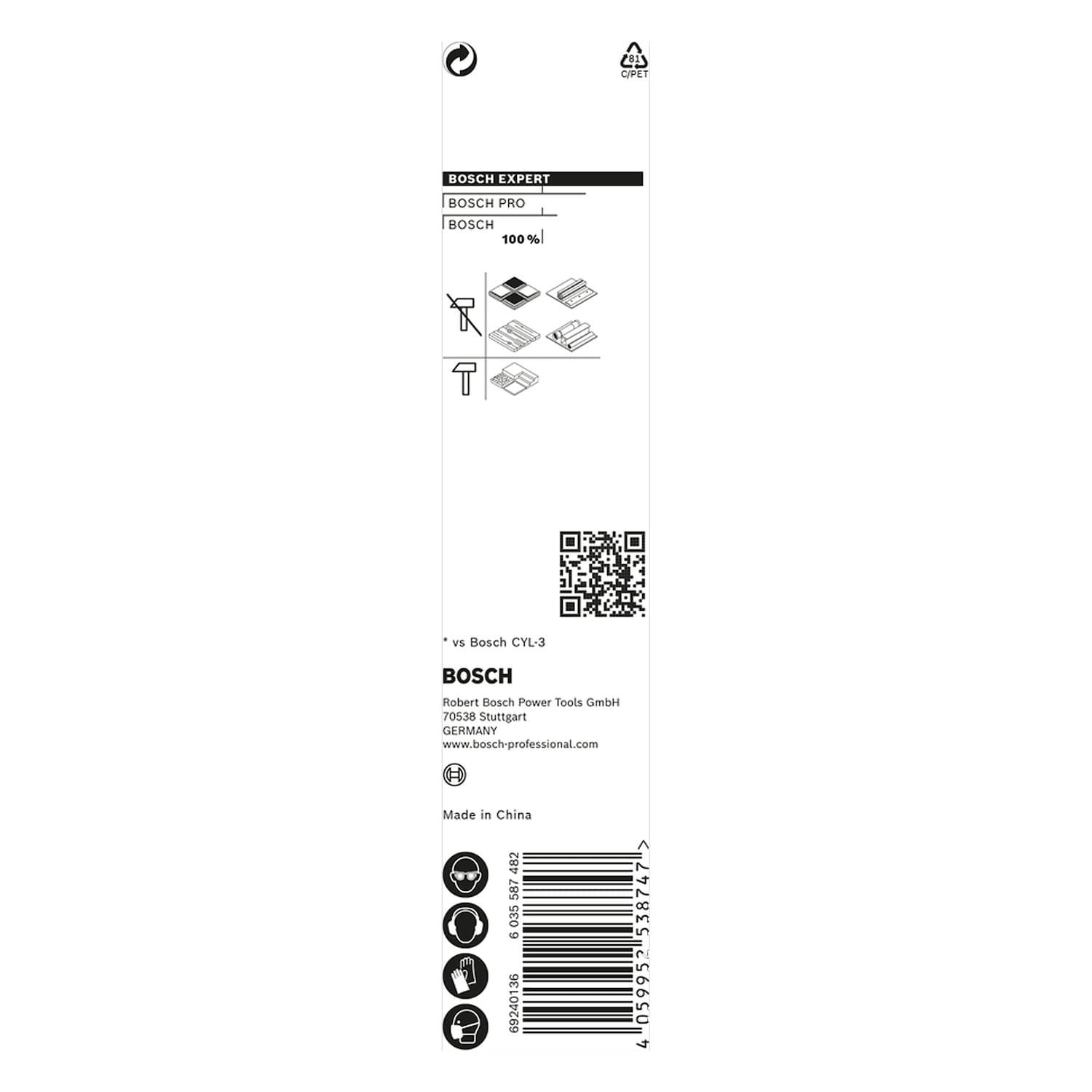 Encontraproduto.com.br - Broca Multiconstruction 8 x 50 x 100mm  HEX-9 Bosch