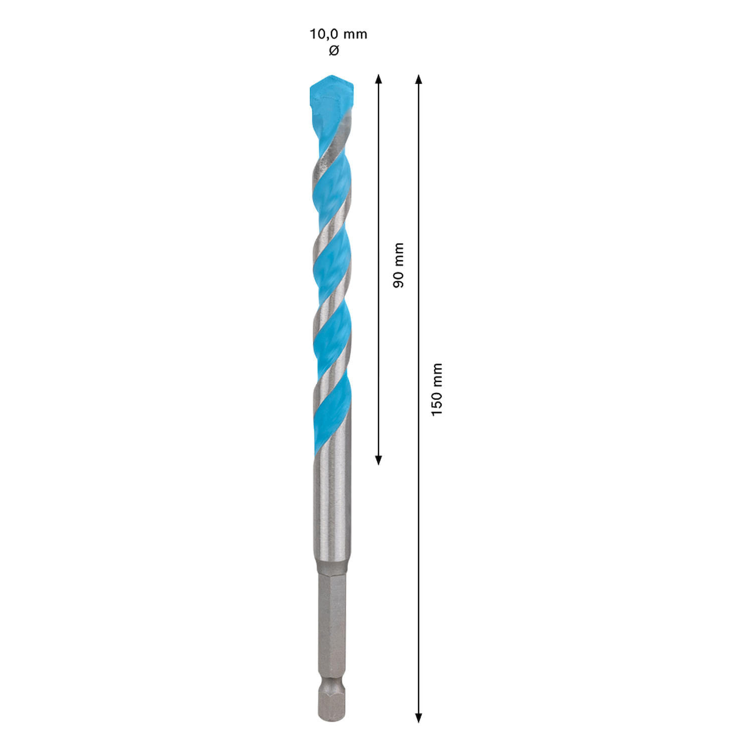Encontraproduto.com.br - Broca Multiconstruction 10 x 90 x 150mm HEX-9 Bosch