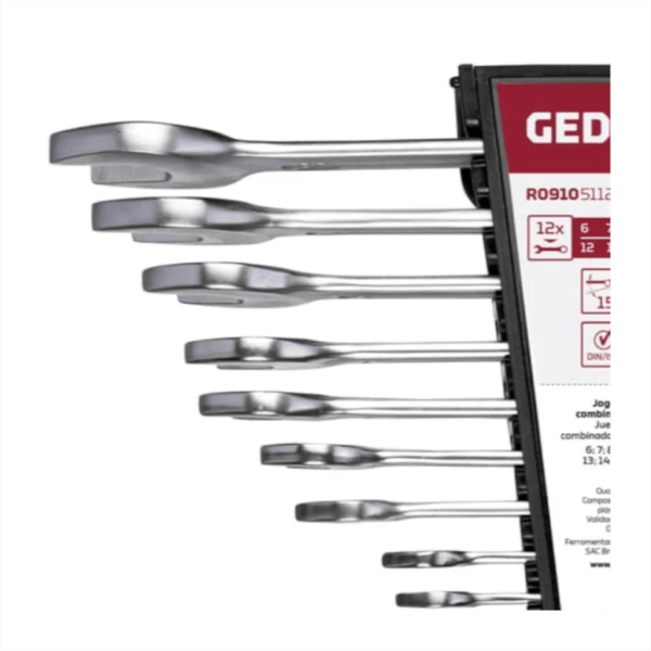 Encontraproduto.com.br - Jogo de Chave Combinada Gedore Red R09105112 de 6mm à 22mm 12 Peças