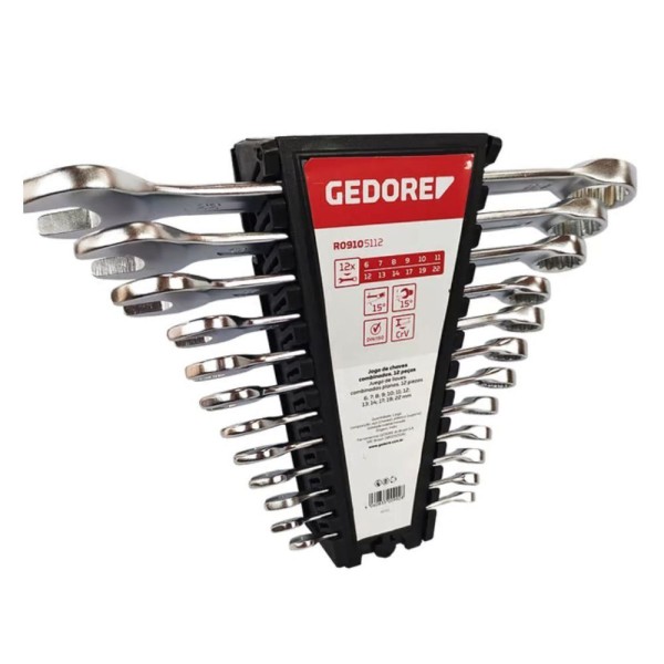 Encontraproduto.com.br - Jogo de Chave Combinada Gedore Red R09105112 de 6mm à 22mm 12 Peças