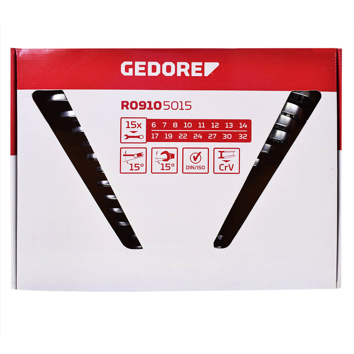 Encontraproduto.com.br - Jogo de Chave Combinada Gedore Red R09105015 de 6mm à 32mm 15 Peças