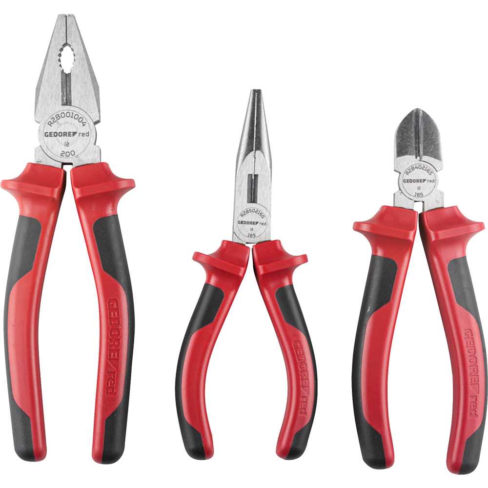 Encontraproduto.com.br - Jogo de Alicates 3 Peças Red R28001004 3301189 Gedore